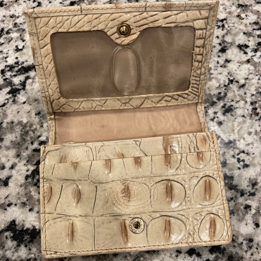 Cream Alligator Skin Bifold Wallet